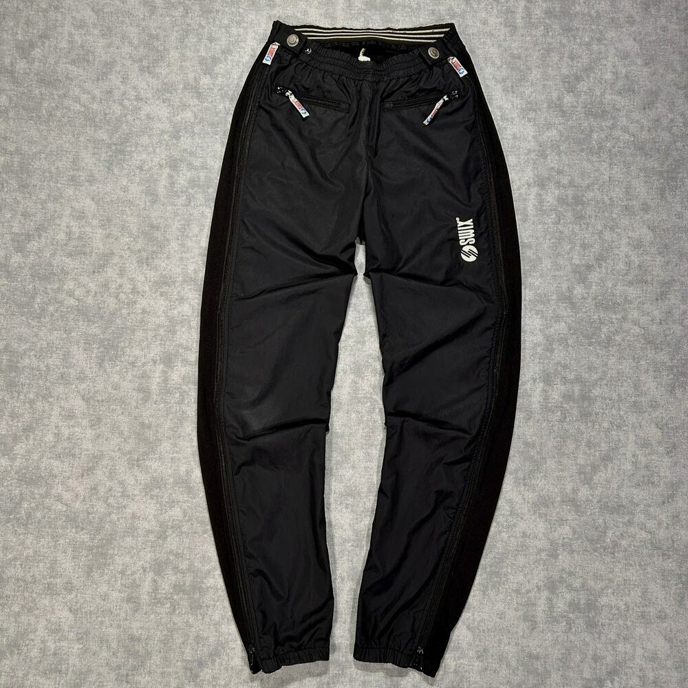 Vintage Swix Cross Country Ski Pants Nordic Black Mens Medium Side Zip